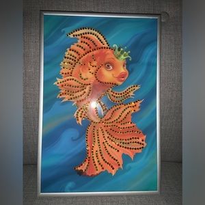 Swarovski Crystal fish paintings